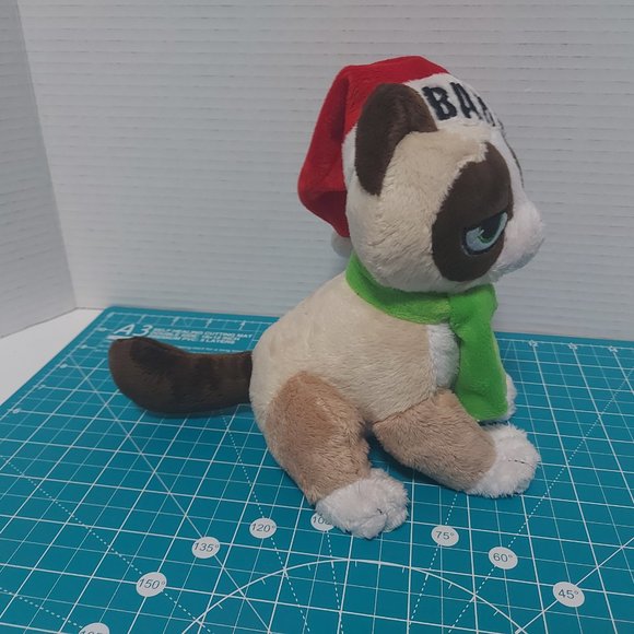 Grumpy Cat Bah Humbug Santa Hat Christmas 7" Plush Holiday - Picture 4 of 5